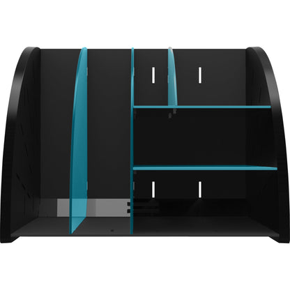 Exacompta Tischorganizer Neo Deco 36 x 29,5 x 29,5 cm (B x H x T) Polystyrol schwarz/blaugrün