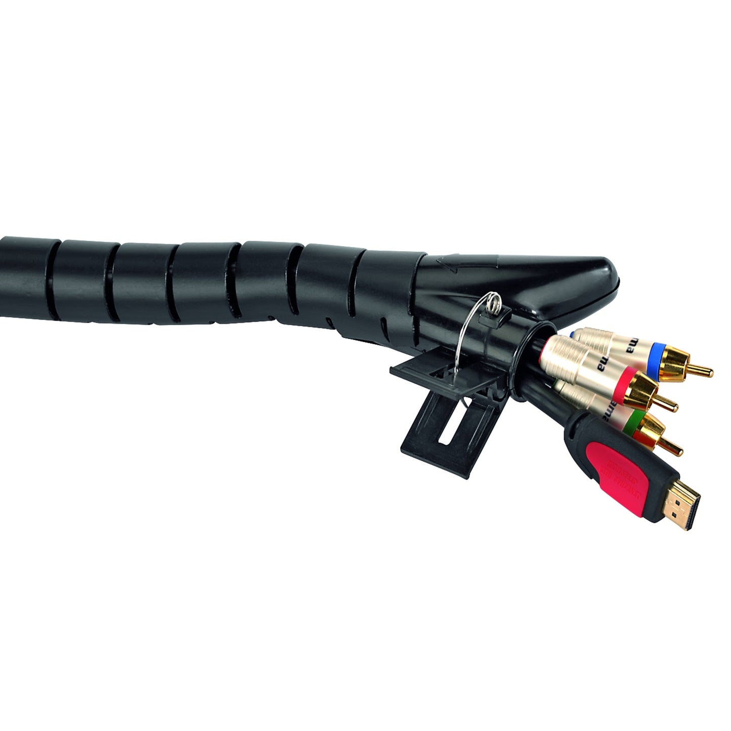 Hama Kabelschlauch universal 7,5-30 mm x 2,5 m (Ø x L) inkl. Einziehilfe Polyethylen schwarz