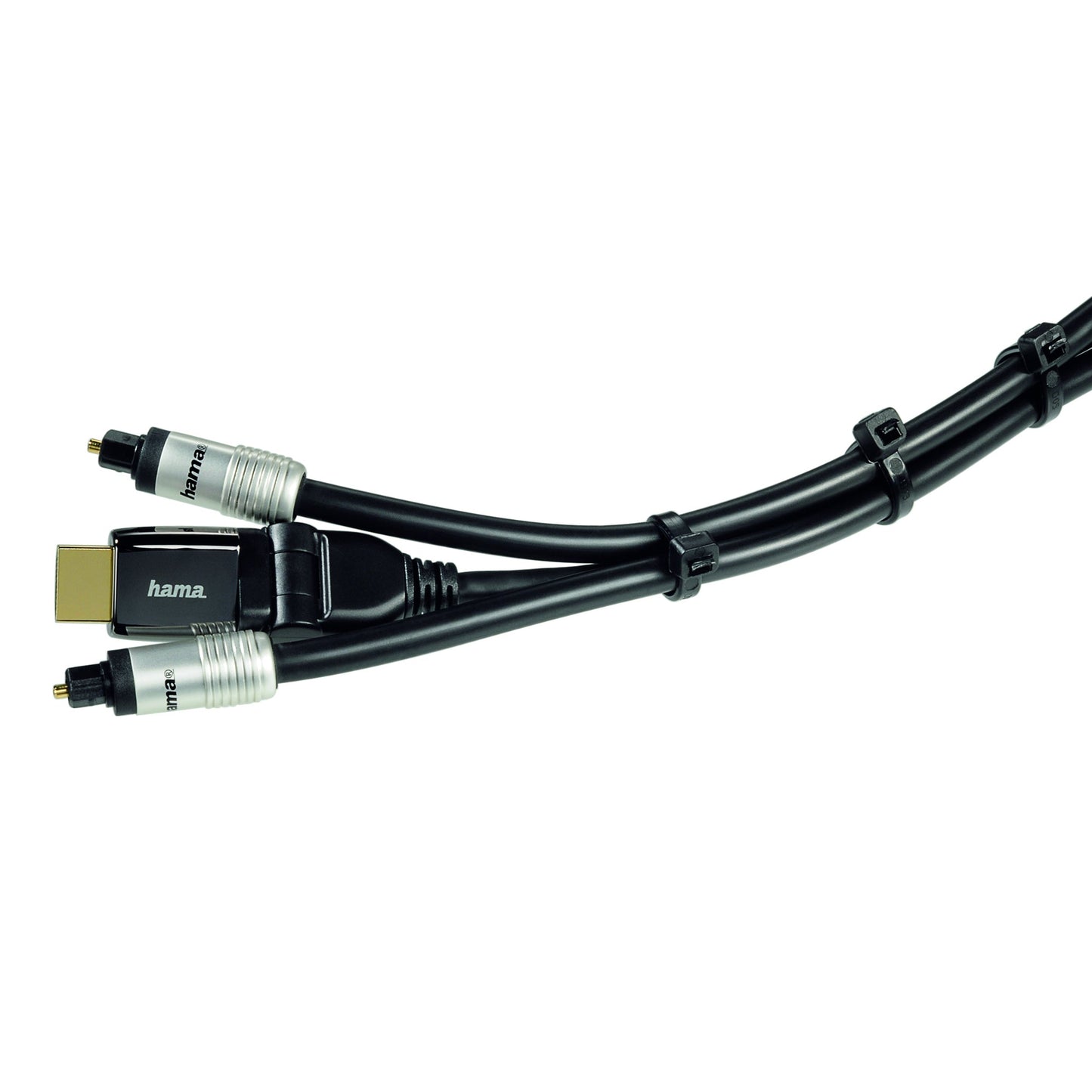 Hama Kabelbinder Kunststoff schwarz 50 St./Pack.