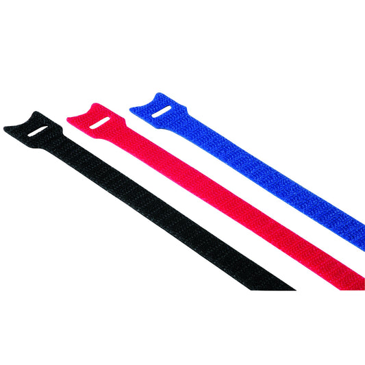 Hama Klettverbinder 12 x 145 mm (B x L) nicht selbstklebend je 4 x rot, blau, schwarz 12 St./Pack.