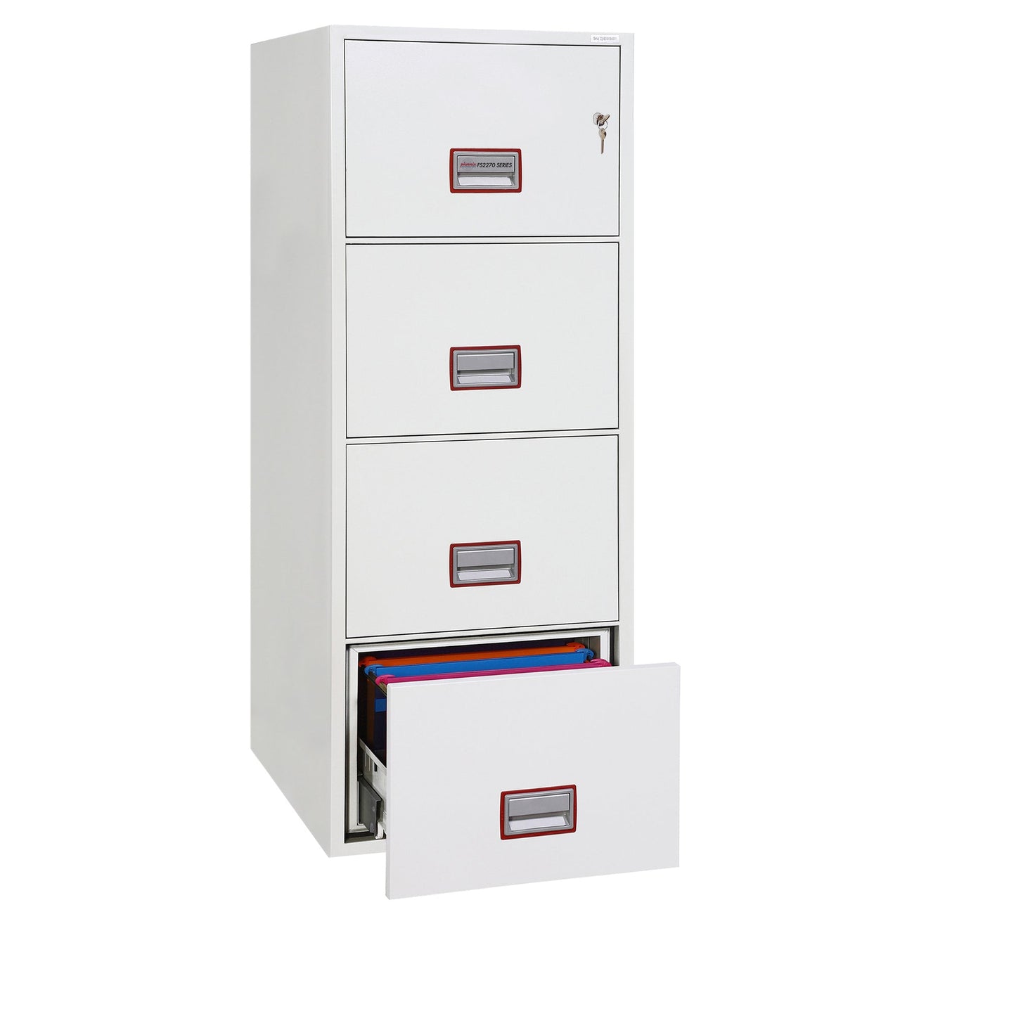 Phoenix Hängeregistraturschrank World Class Vertical Fire File 57 x 145 x 70 cm (B x H x T) Stahl weiß