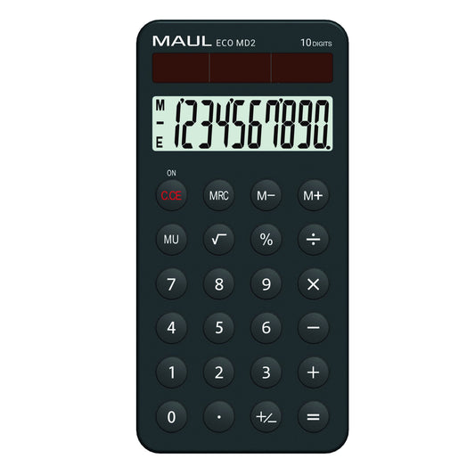 MAUL Taschenrechner ECO MD2 1 x 10-stellig schwarz Solar-Energie