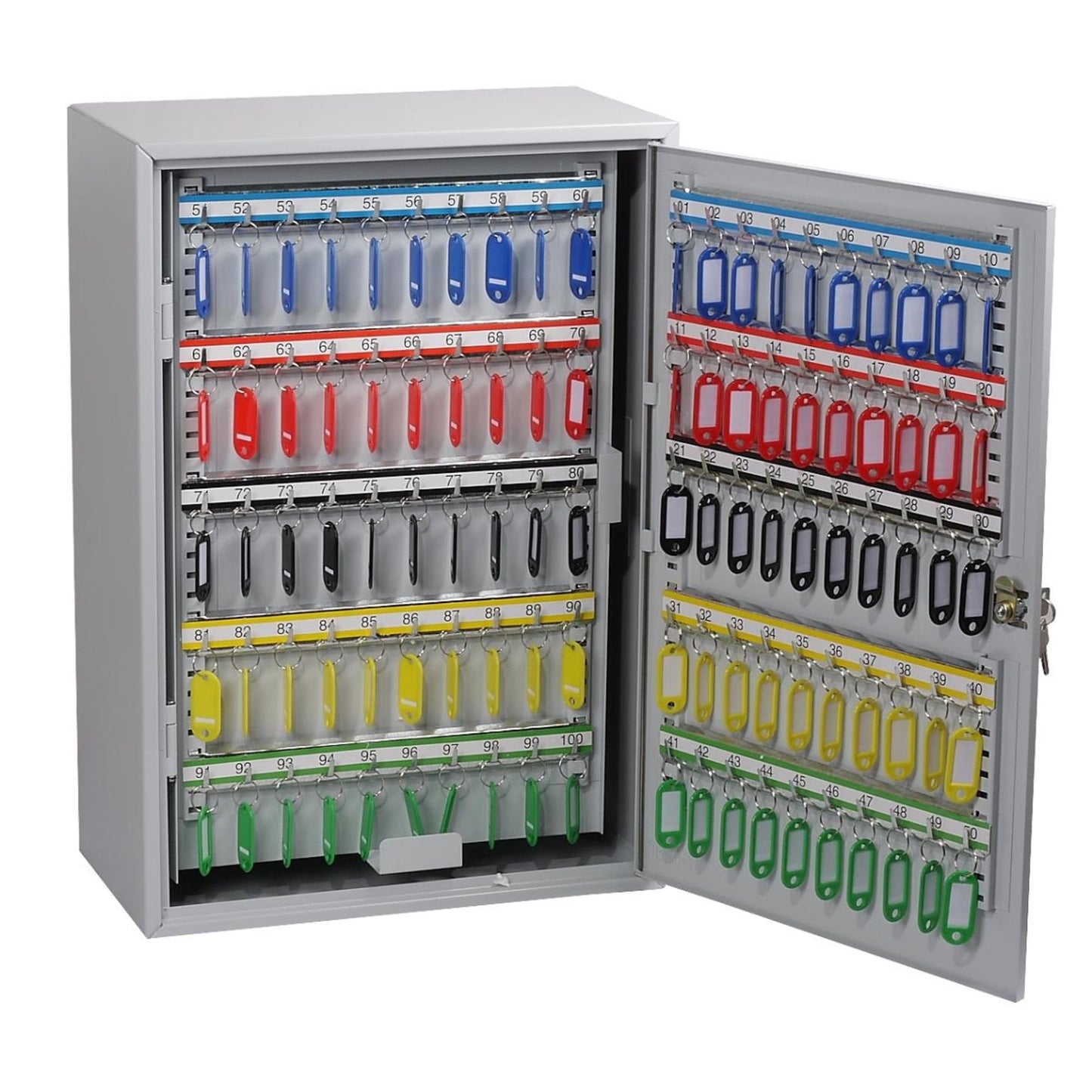 Phoenix Schlüsselschrank 38 x 55 x 20,5 cm (B x H x T) Stahl, pulverbeschichtet hellgrau