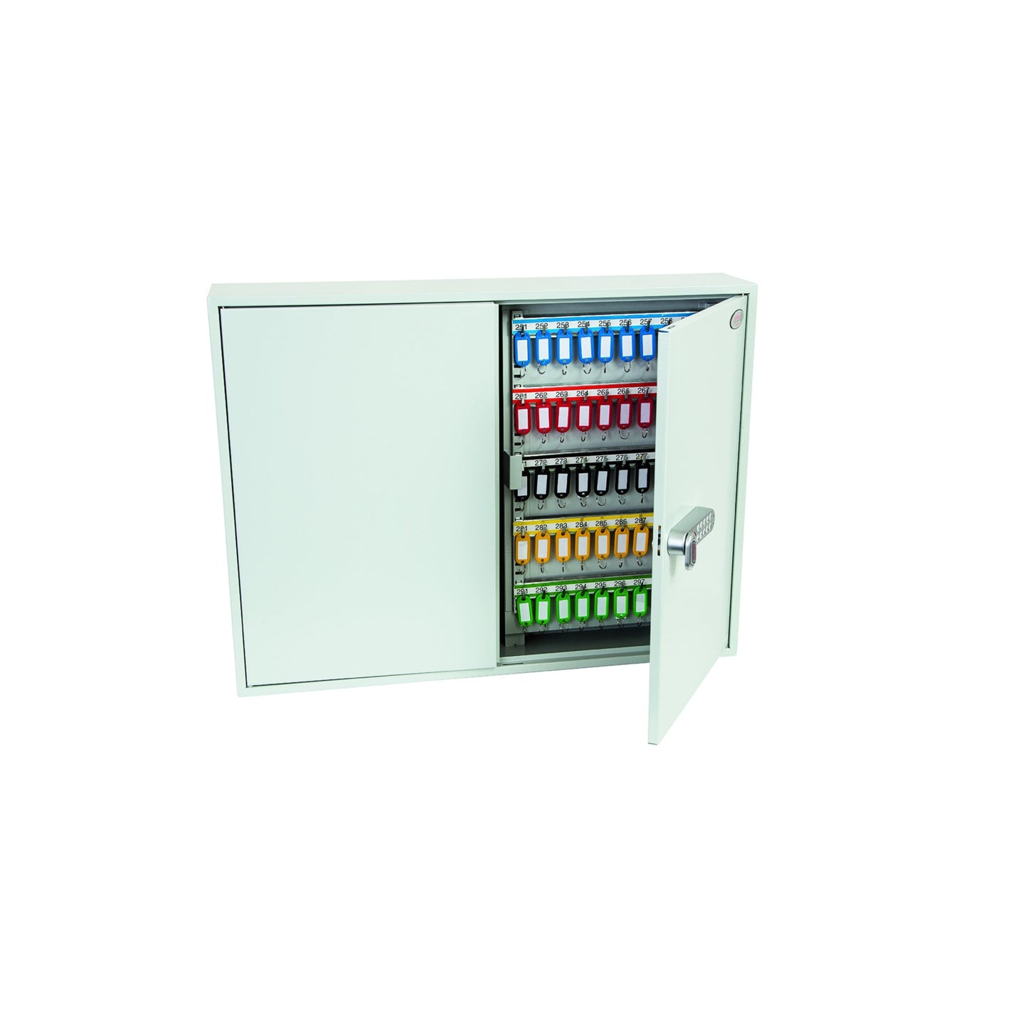 Phoenix Schlüsselschrank 73 x 55 x 14 cm (B x H x T) Stahl, pulverbeschichtet hellgrau