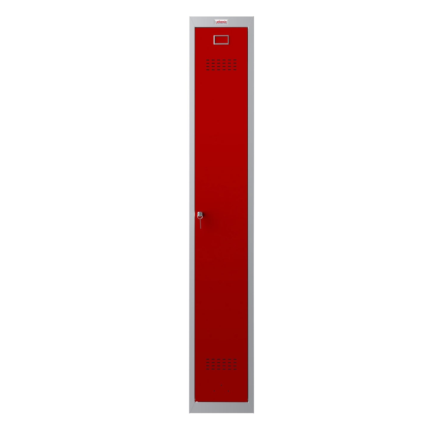 Phoenix Kleiderspind Personal Locker 300 x 1.830 x 500 mm (B x H x T) 1 Abteil Stahl, pulverbeschichtet Farbe der Front: rot Farbe des Korpus: grau