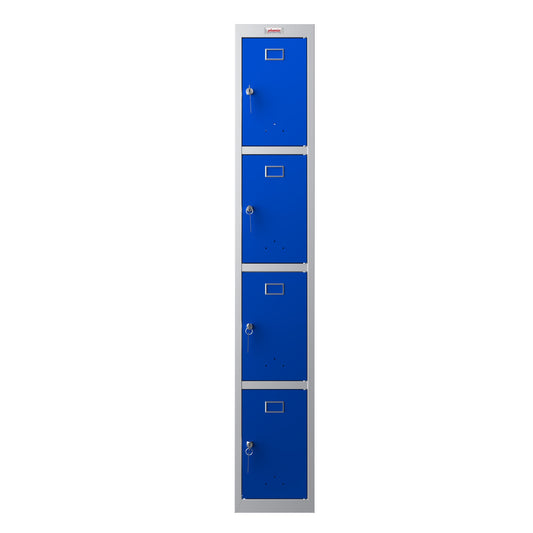 Phoenix Kleiderspind Personal Locker 300 x 1.830 x 500 mm (B x H x T) 1 Abteil Stahl Farbe der Front: blau Farbe des Korpus: grau