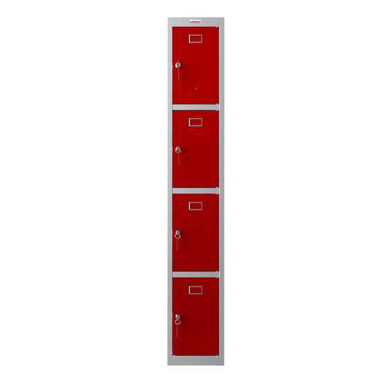 Phoenix Kleiderspind Personal Locker 300 x 1.830 x 500 mm (B x H x T) 1 Abteil Stahl Farbe der Front: rot Farbe des Korpus: grau