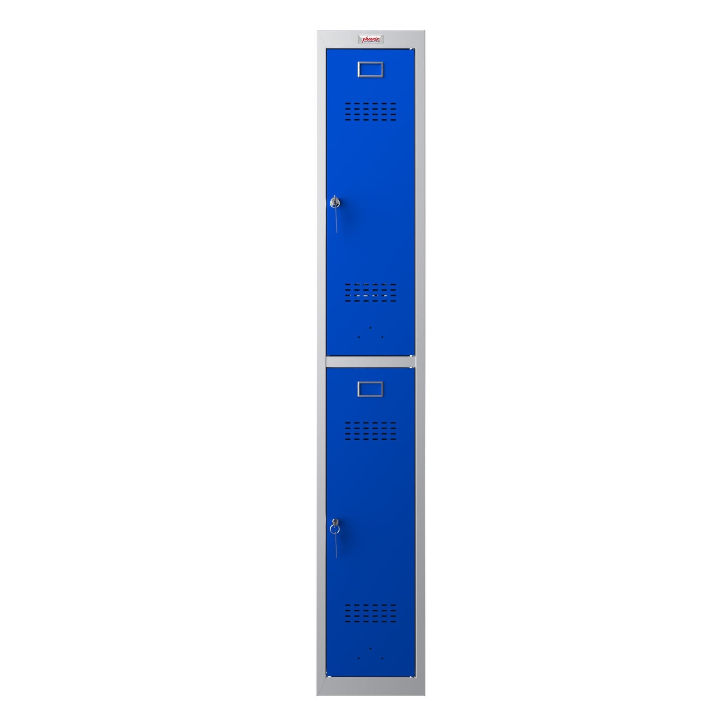 Phoenix Kleiderspind Personal Locker 300 x 1.830 x 500 mm (B x H x T) 1 Abteil Stahl Farbe der Front: blau Farbe des Korpus: grau