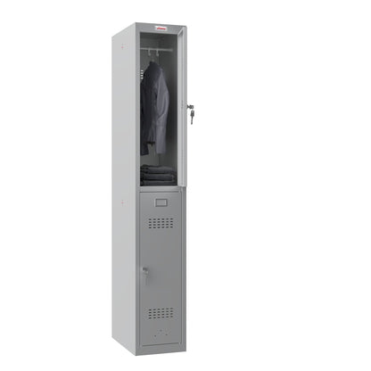 Phoenix Kleiderspind Personal Locker 300 x 1.830 x 500 mm (B x H x T) 1 Abteil Stahl Farbe der Front: grau Farbe des Korpus: grau