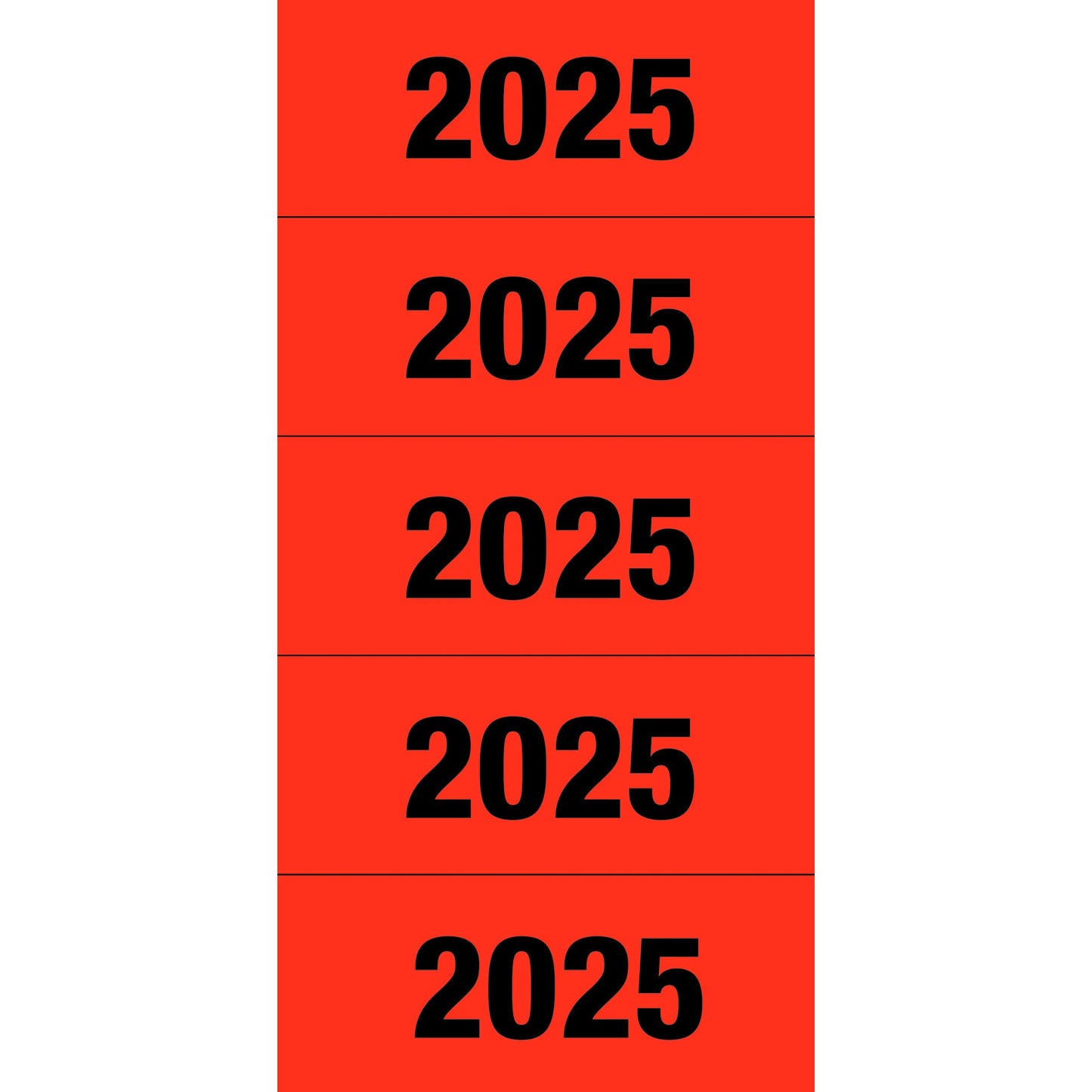 HERMA Jahresschild 60 x 26 mm (B x H) 2025 rot 100 St./Pack.