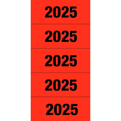 HERMA Jahresschild 60 x 26 mm (B x H) 2025 rot 100 St./Pack.