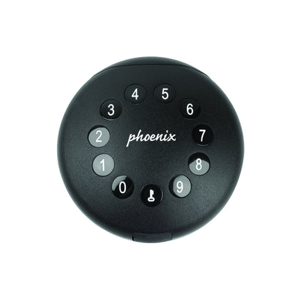 Phoenix Schlüsselbox Palm 10 x 10 x 5 cm (B x H x T) Stahl schwarz