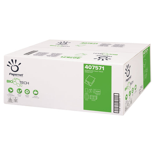Papernet Toilettenpapier BioTech 2-lagig weiß 40 x 224 Bl./Pack.
