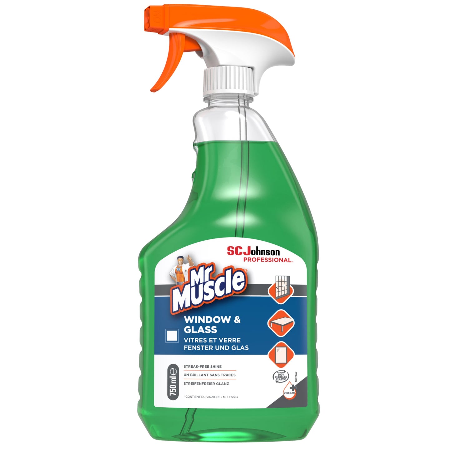 Mr Muscle Glasreiniger Kräuter 2,8 Kunststoff, 100 % recycelt 0,75l