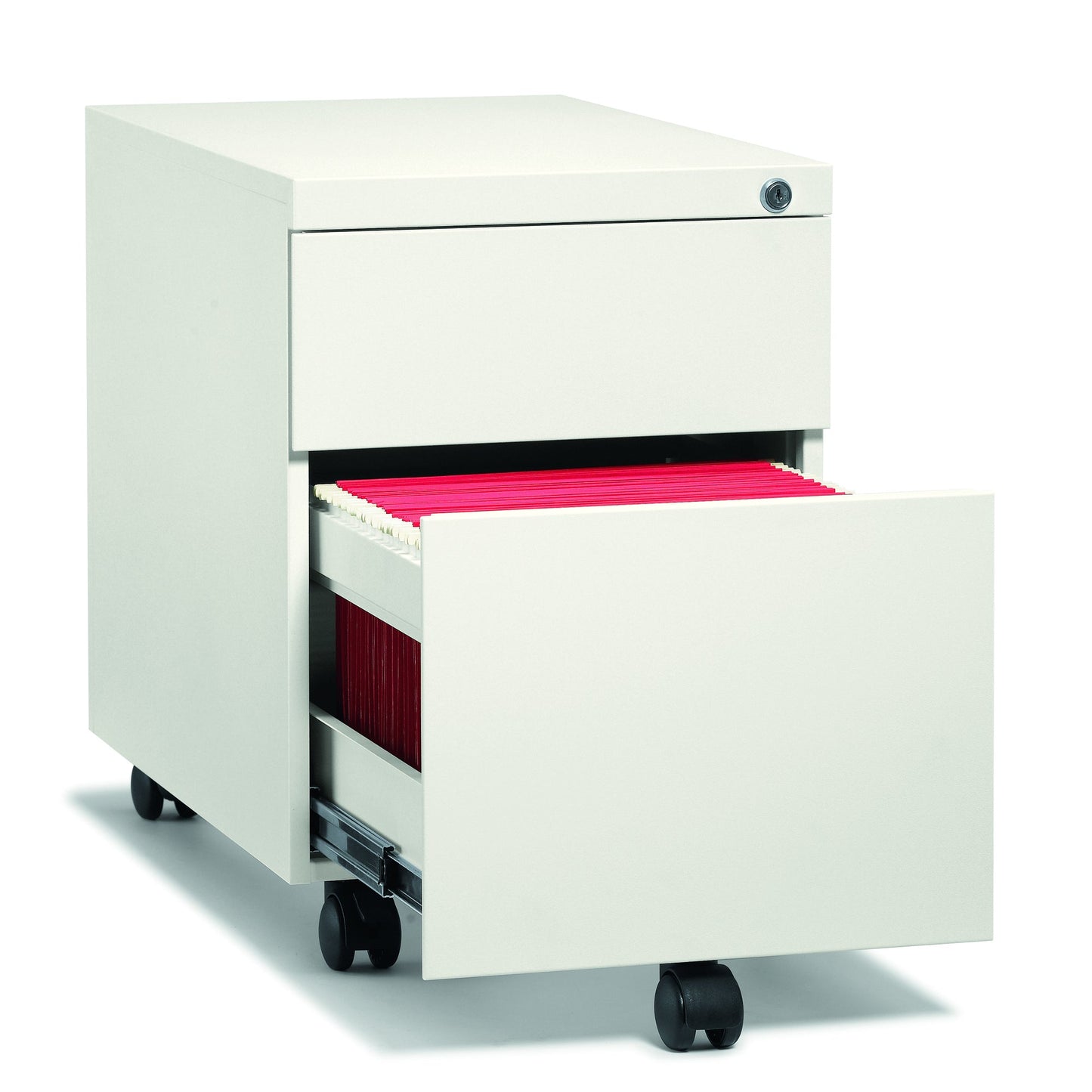 Rollcontainer BASE L 390 x 550 x 590 mm (B x H x T) 1 Schublade Stahl, pulverbeschichtet weiß