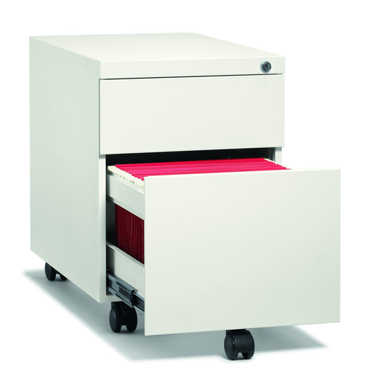 Rollcontainer BASE L 390 x 550 x 590 mm (B x H x T) 1 Schublade Stahl, pulverbeschichtet weiß