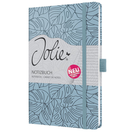 SIGEL Notizbuch Jolie DIN A5 liniert hellblau/schwarz 87 Bl.