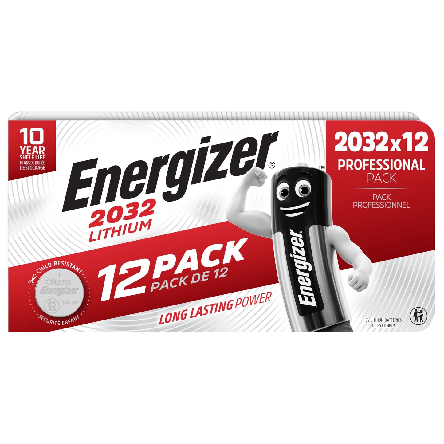 Energizer® Knopfzelle Lithium CR2032 3V 12 St./Pack.