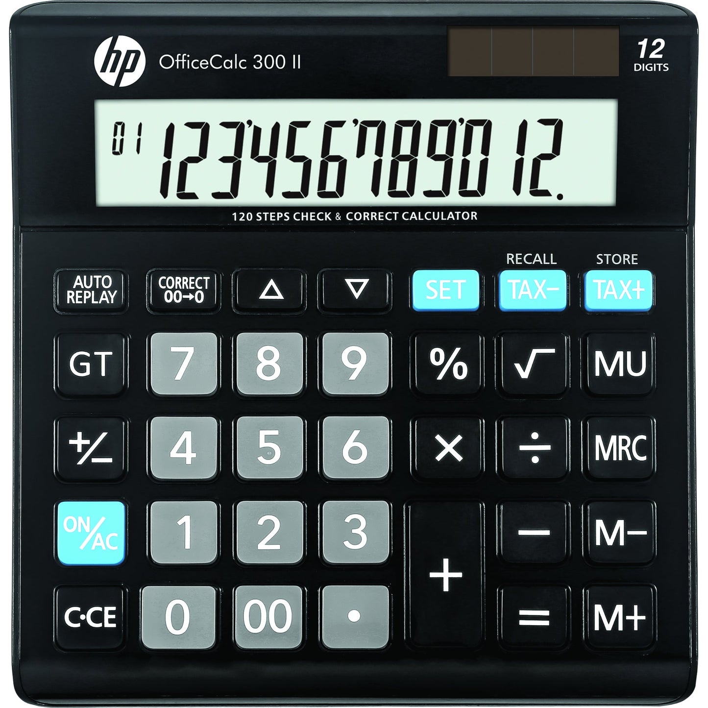 HP Tischrechner OfficeCalc 300 II 151 x 29 x 158 mm (B x H x T) Batterie, Solar-Energie schwarz