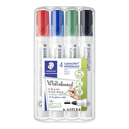 STAEDTLER® Whiteboardmarker Lumocolor® 351 2mm farbig sortiert 4 St./Pack.