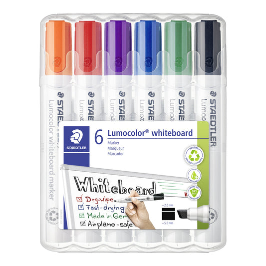 STAEDTLER® Whiteboardmarker Lumocolor® 351 B 2-5mm farbig sortiert 6 St./Pack.