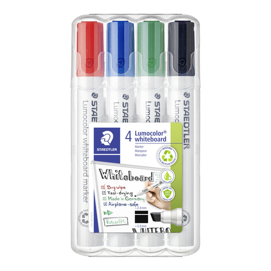 STAEDTLER® Whiteboardmarker Lumocolor® 351 B 2-5mm farbig sortiert 4 St./Pack.