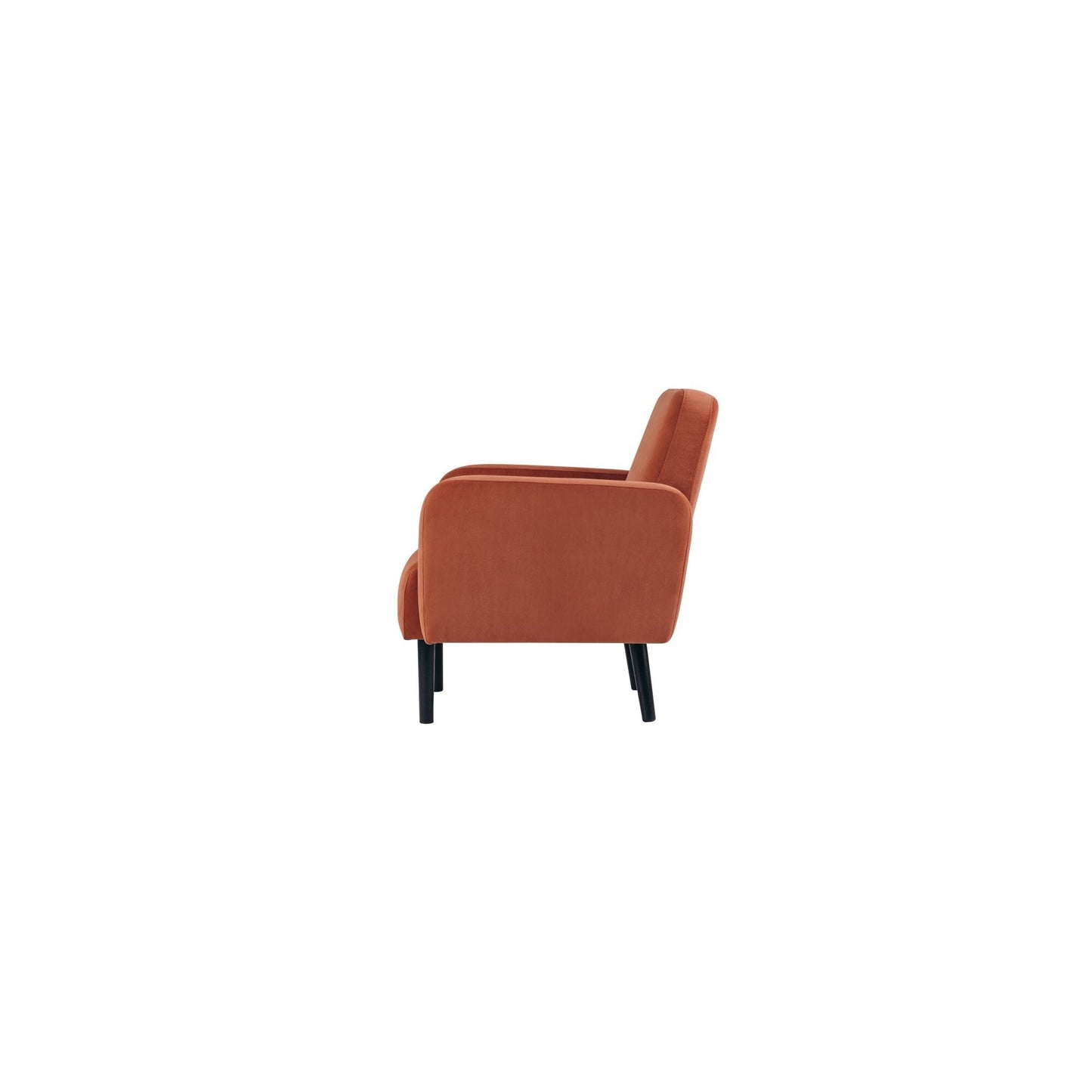 Paperflow Sofa easyChair LISBOA 124 x 83 x 81,5 cm (B x H x T) Samt (100 % Polyester) rost