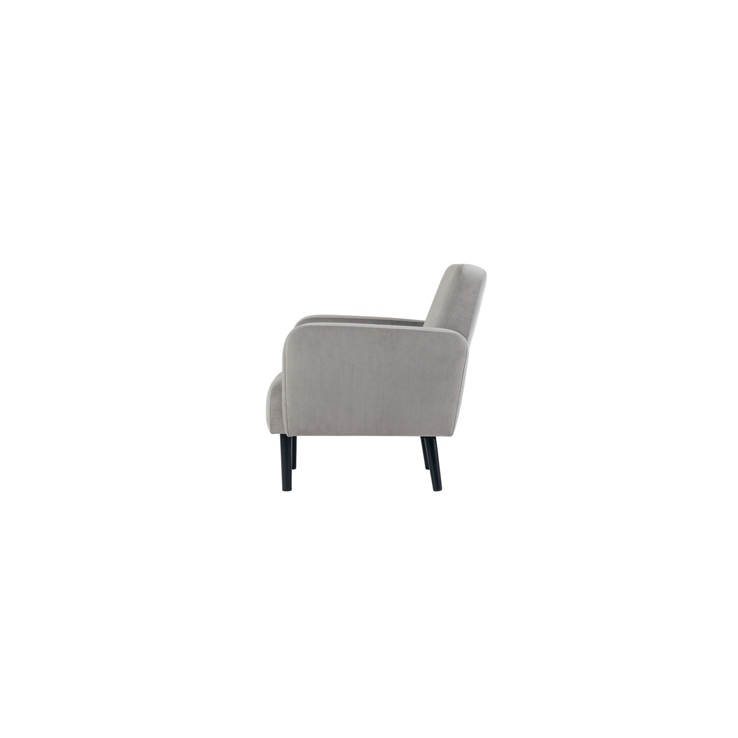 Paperflow Sofa easyChair LISBOA 124 x 83 x 81,5 cm (B x H x T) Samt (100 % Polyester) grau