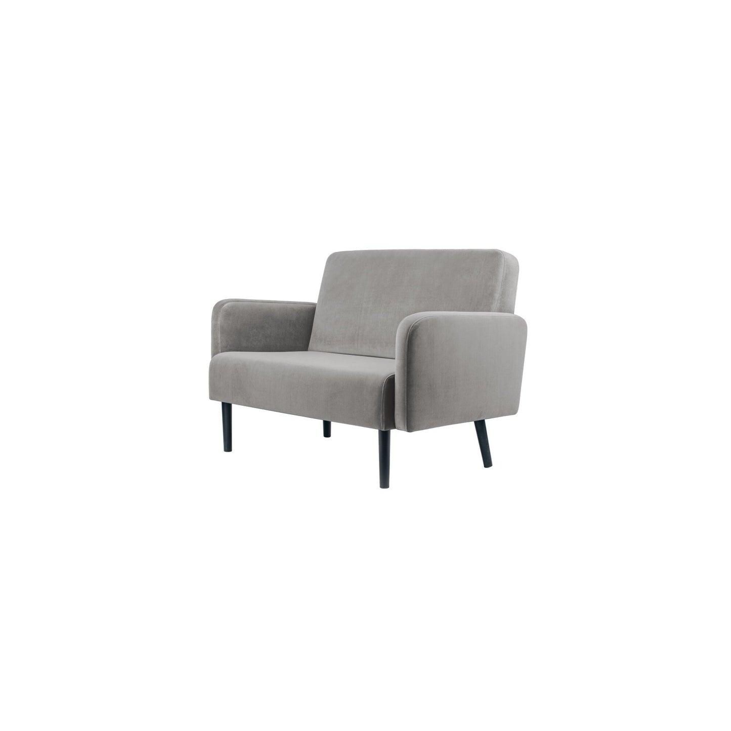 Paperflow Sofa easyChair LISBOA 124 x 83 x 81,5 cm (B x H x T) Samt (100 % Polyester) grau