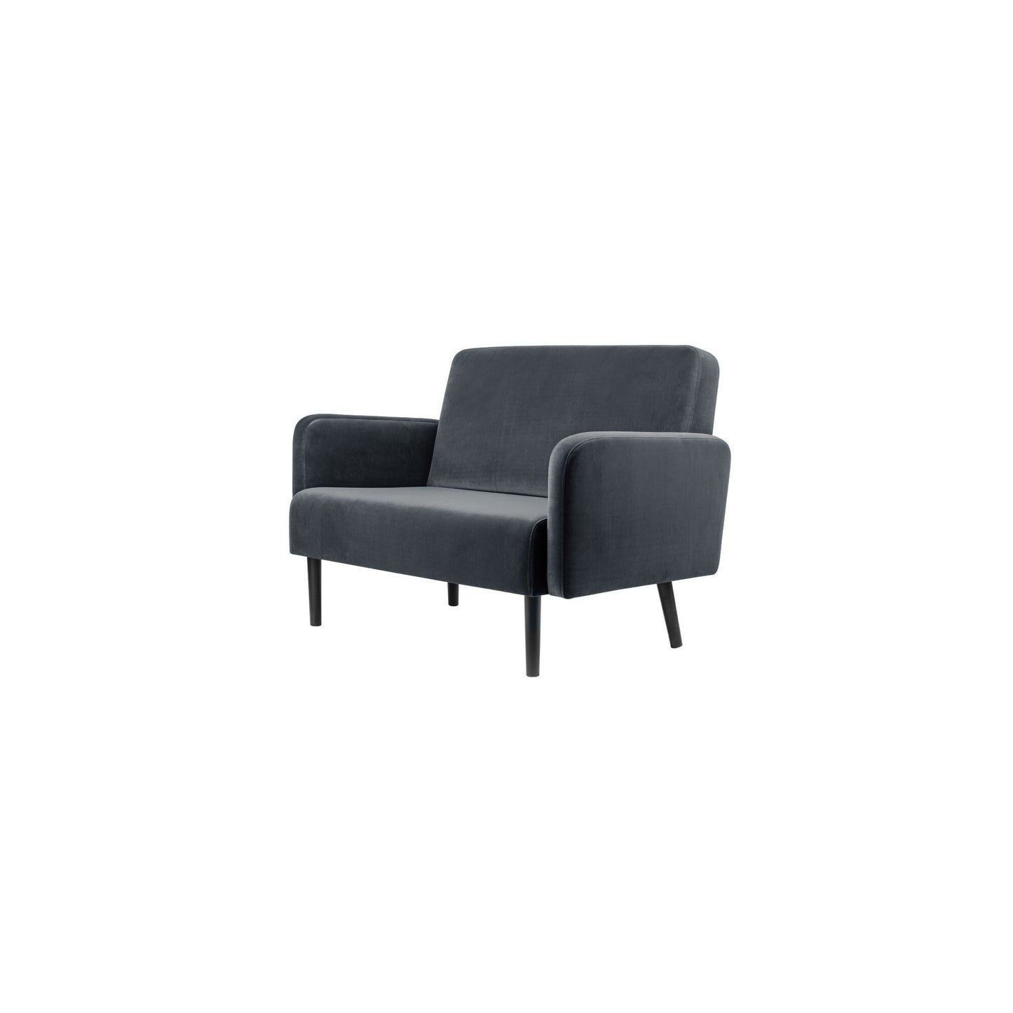 Paperflow Sofa easyChair LISBOA 124 x 83 x 81,5 cm (B x H x T) Samt (100 % Polyester) anthrazit