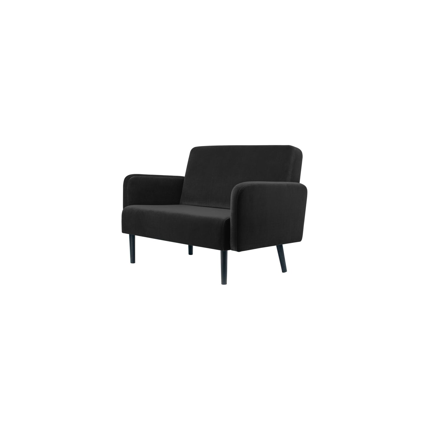 Paperflow Sofa easyChair LISBOA 124 x 83 x 81,5 cm (B x H x T) Samt (100 % Polyester) schwarz