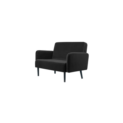 Paperflow Sofa easyChair LISBOA 124 x 83 x 81,5 cm (B x H x T) Samt (100 % Polyester) schwarz