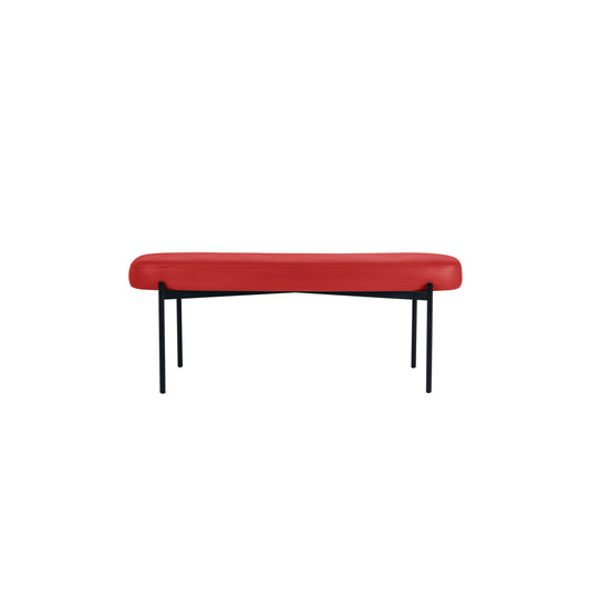 Paperflow Sitzbank GAIA 118 x 45,5 x 42 cm (B x H x T) Werkstoff des Bezuges: Kunstleder (79 % PVC, 21 % PES) Material der Sitzfläche: Spanplatte rot