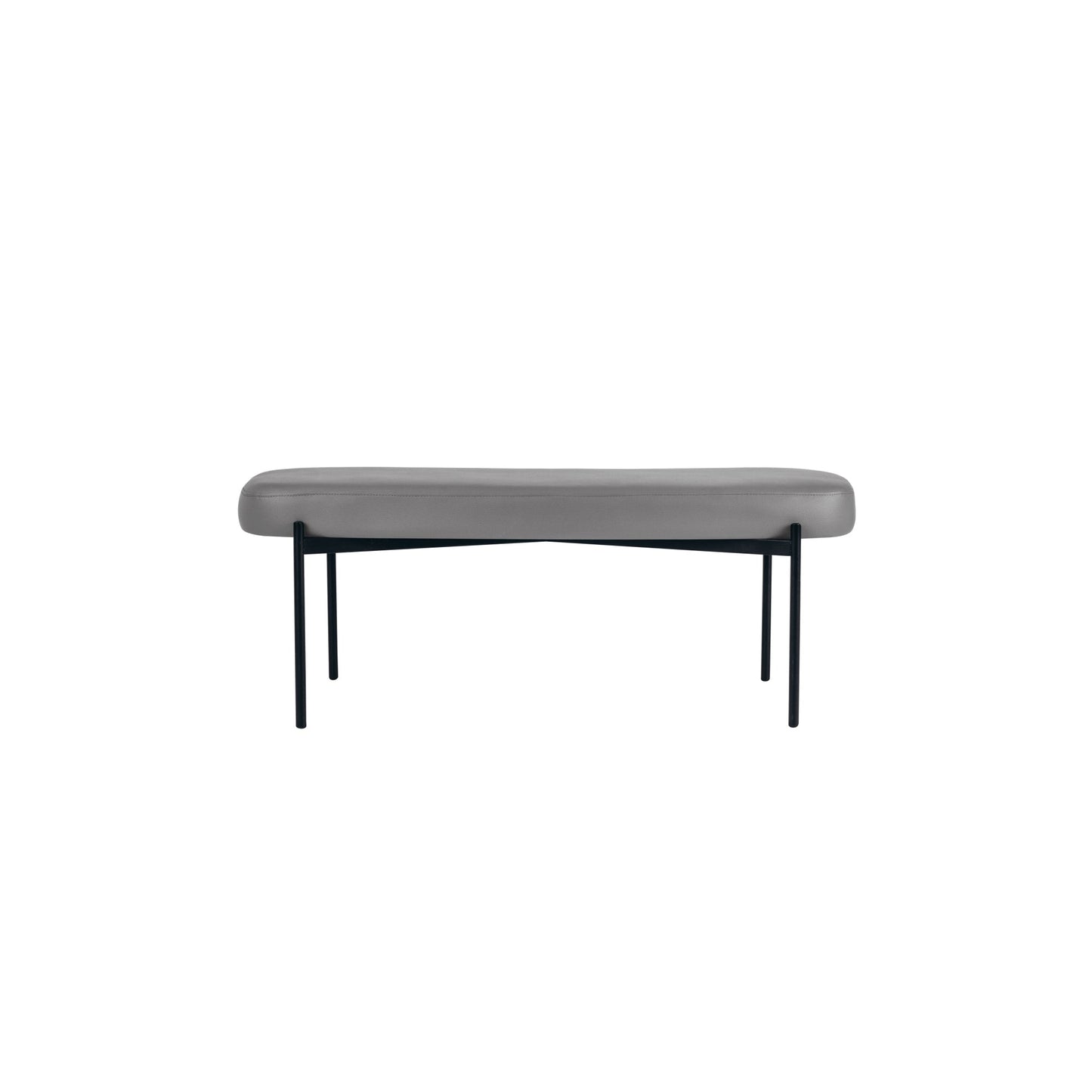 Paperflow Sitzbank GAIA 118 x 45,5 x 42 cm (B x H x T) Werkstoff des Bezuges: Kunstleder (79 % PVC, 21 % PES) Material der Sitzfläche: Spanplatte mausgrau