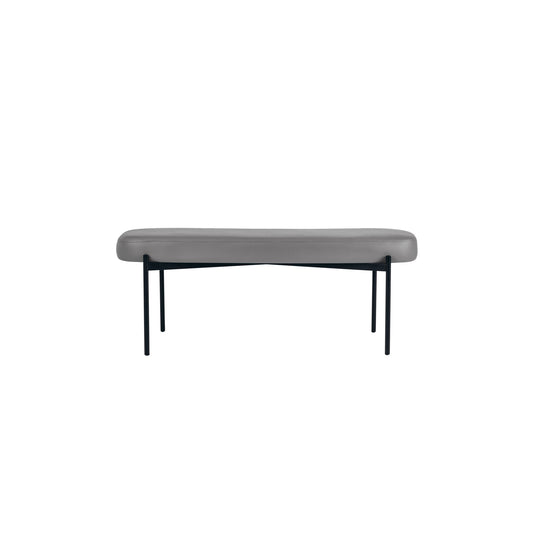 Paperflow Sitzbank GAIA 118 x 45,5 x 42 cm (B x H x T) Werkstoff des Bezuges: Kunstleder (79 % PVC, 21 % PES) Material der Sitzfläche: Spanplatte mausgrau