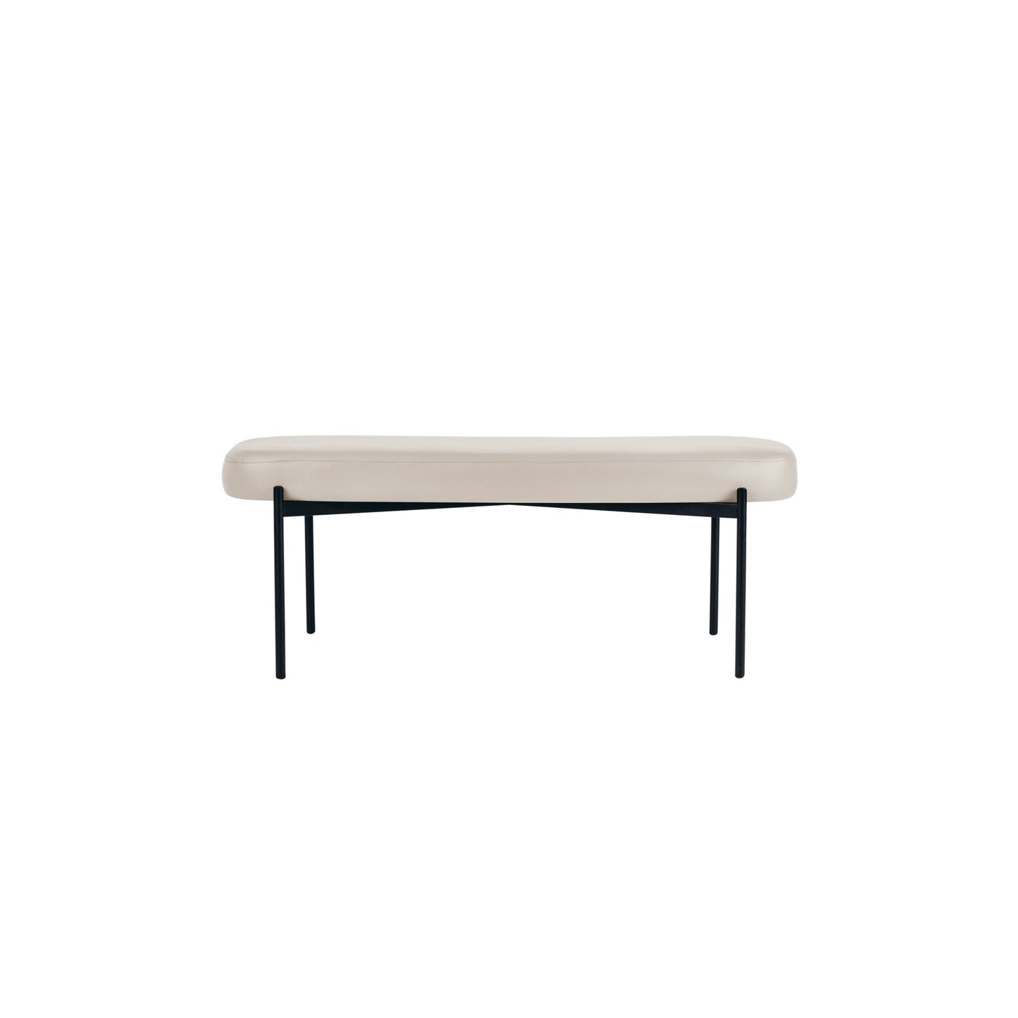 Paperflow Sitzbank GAIA 118 x 45,5 x 42 cm (B x H x T) Werkstoff des Bezuges: Kunstleder (79 % PVC, 21 % PES) Material der Sitzfläche: Spanplatte weiß