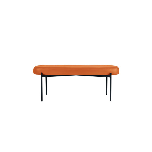Paperflow Sitzbank GAIA 118 x 45,5 x 42 cm (B x H x T) Werkstoff des Bezuges: Kunstleder (79 % PVC, 21 % PES) Material der Sitzfläche: Spanplatte orange