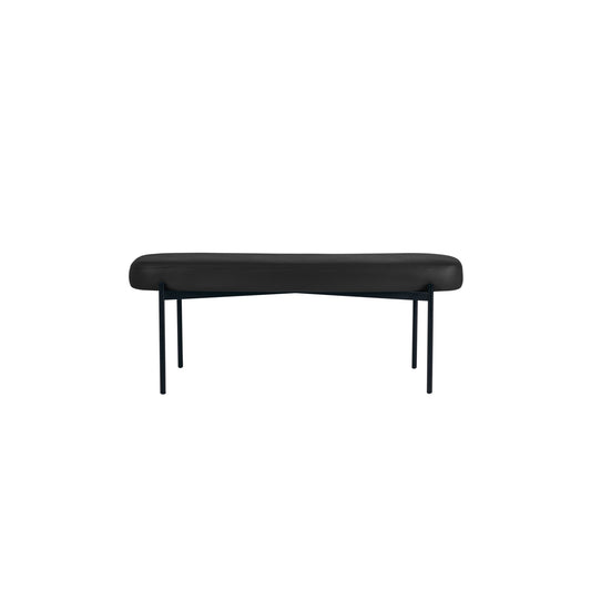 Paperflow Sitzbank GAIA 118 x 45,5 x 42 cm (B x H x T) Werkstoff des Bezuges: Kunstleder (79 % PVC, 21 % PES) Material der Sitzfläche: Spanplatte schwarz