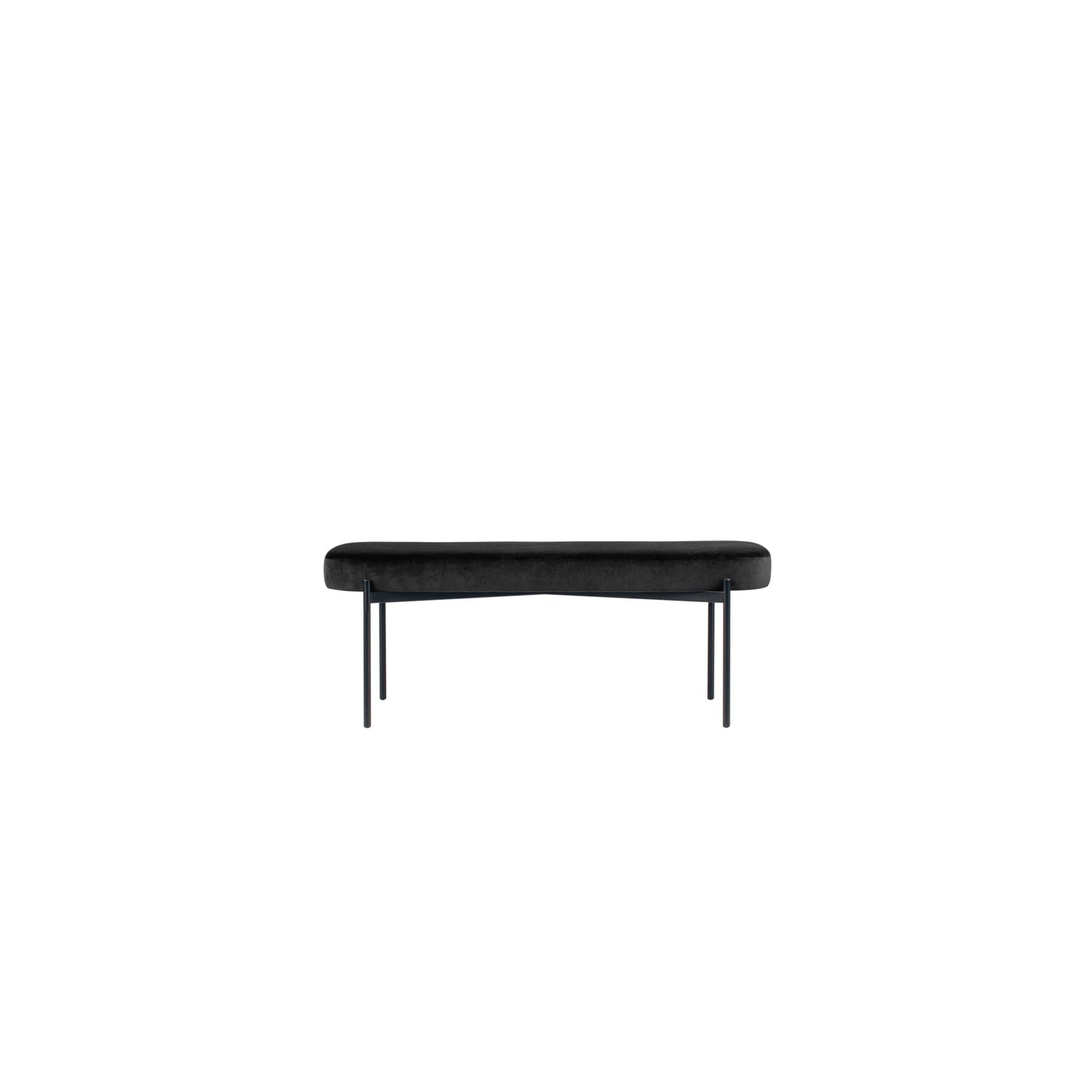 Paperflow Sitzbank GAIA 118 x 45,5 x 42 cm (B x H x T) Werkstoff des Bezuges: Samt (100 % Polyester) Material der Sitzfläche: Spanplatte schwarz