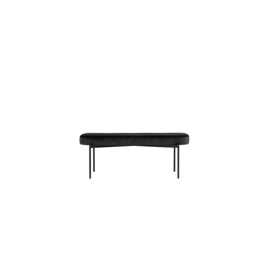 Paperflow Sitzbank GAIA 118 x 45,5 x 42 cm (B x H x T) Werkstoff des Bezuges: Samt (100 % Polyester) Material der Sitzfläche: Spanplatte schwarz