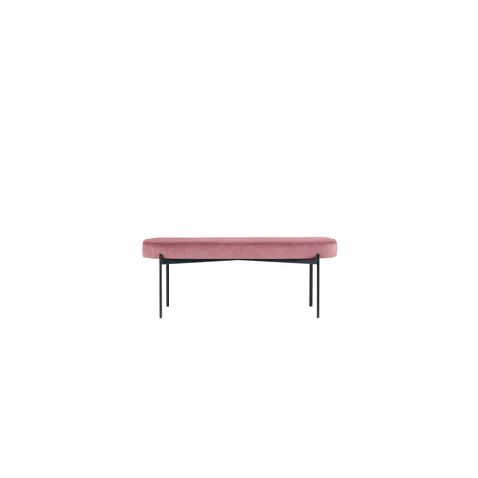 Paperflow Sitzbank GAIA 118 x 45,5 x 42 cm (B x H x T) Werkstoff des Bezuges: Samt (100 % Polyester) Material der Sitzfläche: Spanplatte rose