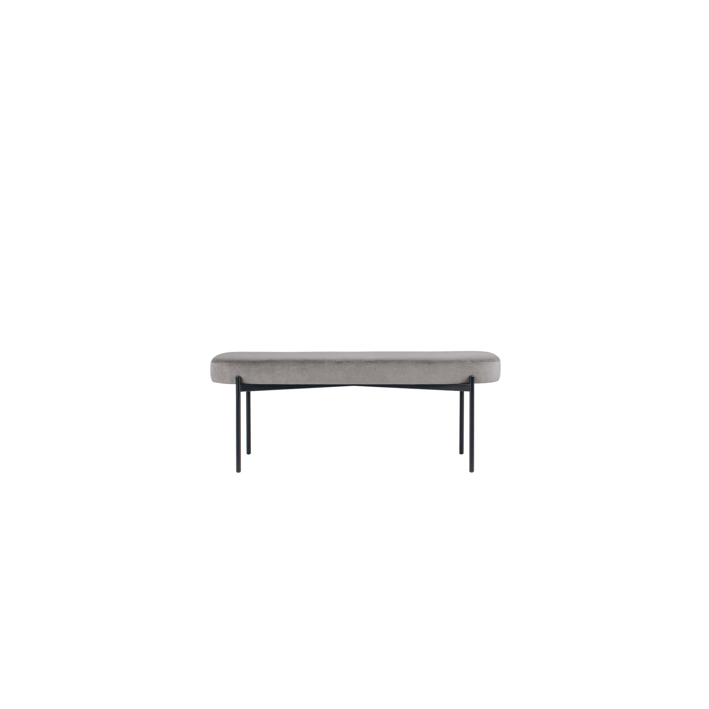 Paperflow Sitzbank GAIA 118 x 45,5 x 42 cm (B x H x T) Werkstoff des Bezuges: Samt (100 % Polyester) Material der Sitzfläche: Spanplatte grau