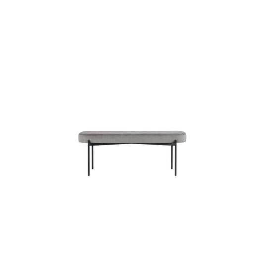 Paperflow Sitzbank GAIA 118 x 45,5 x 42 cm (B x H x T) Werkstoff des Bezuges: Samt (100 % Polyester) Material der Sitzfläche: Spanplatte grau