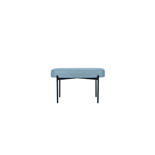 Paperflow Sitzbank GAIA 79 x 45,5 x 42 cm (B x H x T) Werkstoff des Bezuges: Kunstleder (79 % PVC, 21 % PES) Material der Sitzfläche: Spanplatte blau