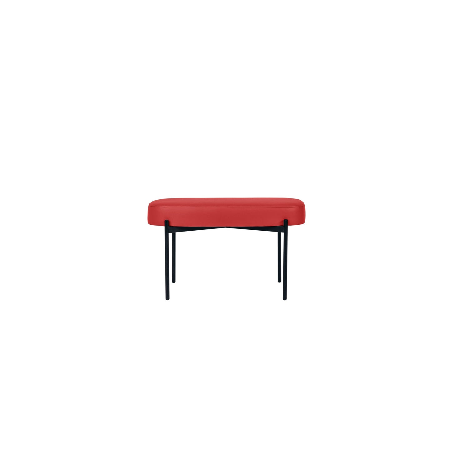 Paperflow Sitzbank GAIA 79 x 45,5 x 42 cm (B x H x T) Werkstoff des Bezuges: Kunstleder (79 % PVC, 21 % PES) Material der Sitzfläche: Spanplatte rot
