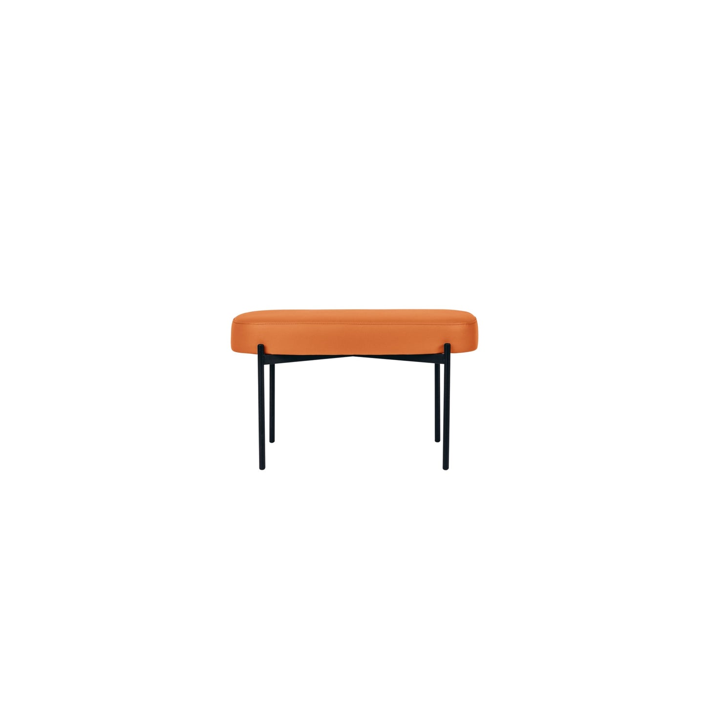 Paperflow Sitzbank GAIA 79 x 45,5 x 42 cm (B x H x T) Werkstoff des Bezuges: Kunstleder (79 % PVC, 21 % PES) Material der Sitzfläche: Spanplatte orange