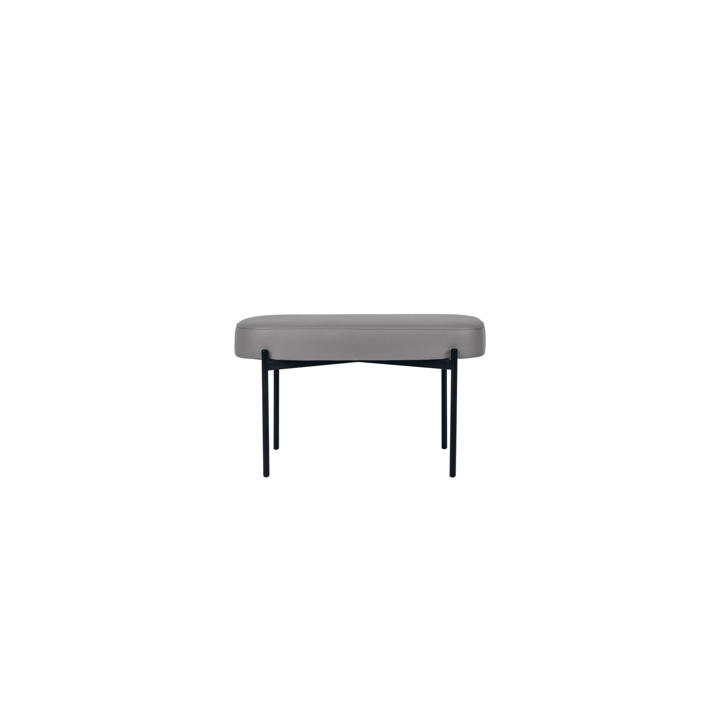 Paperflow Sitzbank GAIA 79 x 45,5 x 42 cm (B x H x T) Werkstoff des Bezuges: Kunstleder (79 % PVC, 21 % PES) Material der Sitzfläche: Spanplatte mausgrau