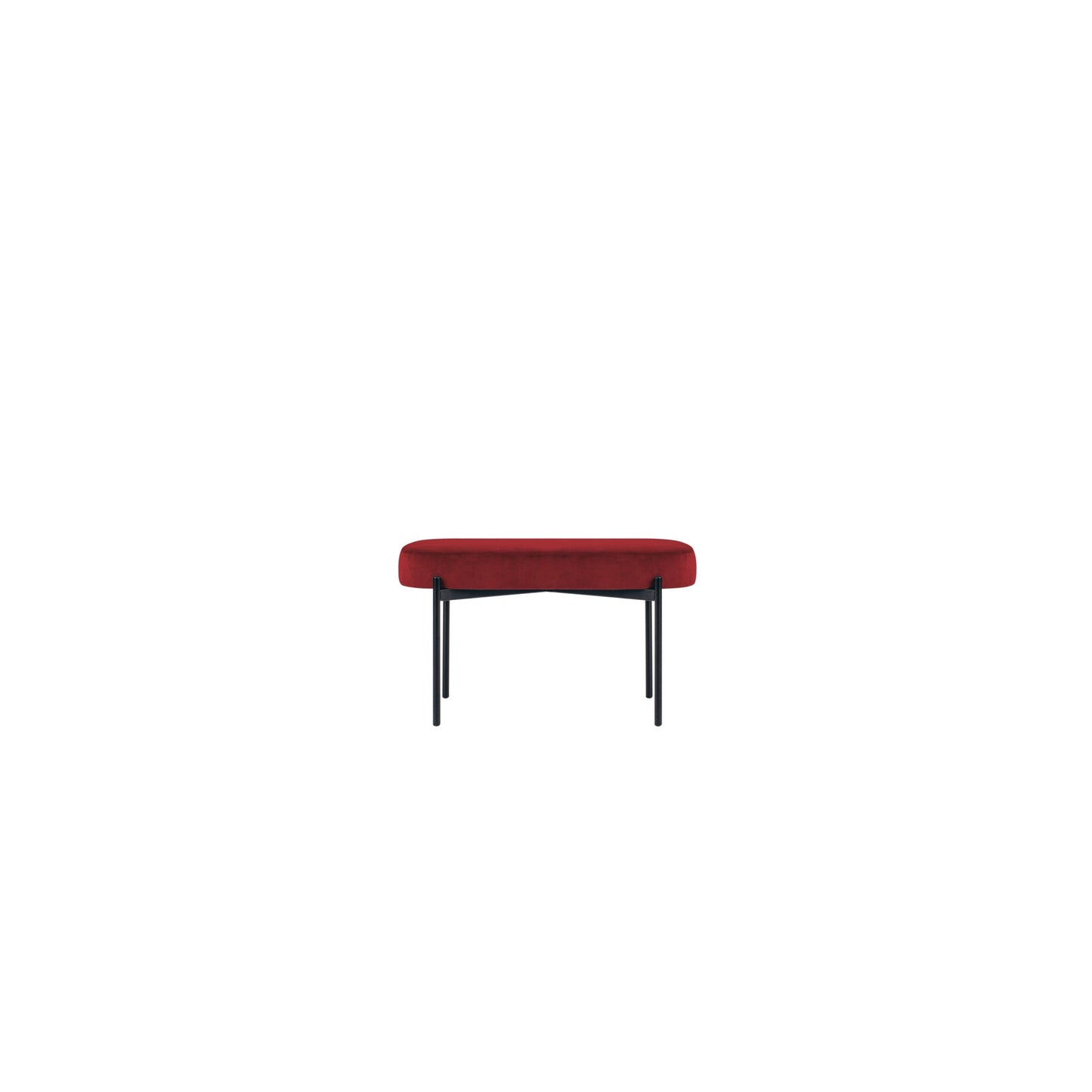 Paperflow Sitzbank GAIA 79 x 45,5 x 42 cm (B x H x T) Werkstoff des Bezuges: Samt (100 % Polyester) Material der Sitzfläche: Spanplatte rot