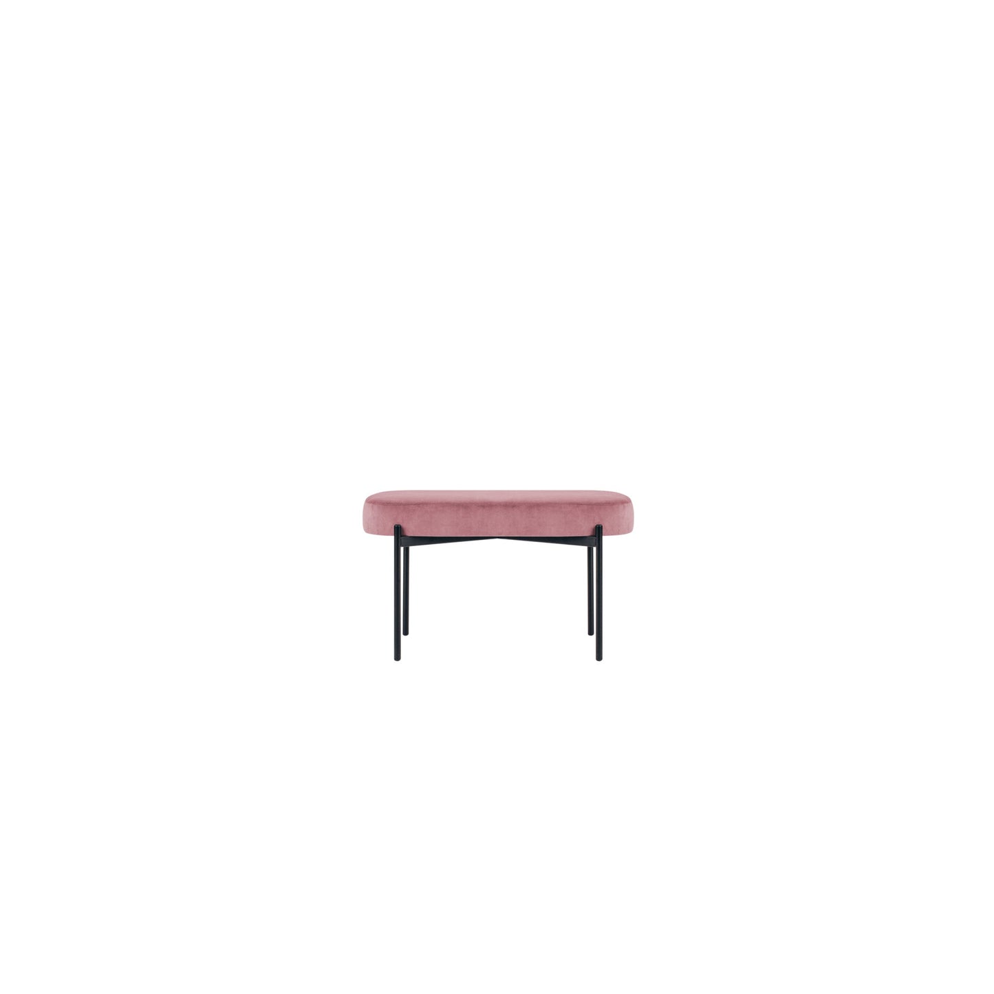 Paperflow Sitzbank GAIA 79 x 45,5 x 42 cm (B x H x T) Werkstoff des Bezuges: Samt (100 % Polyester) Material der Sitzfläche: Spanplatte rose