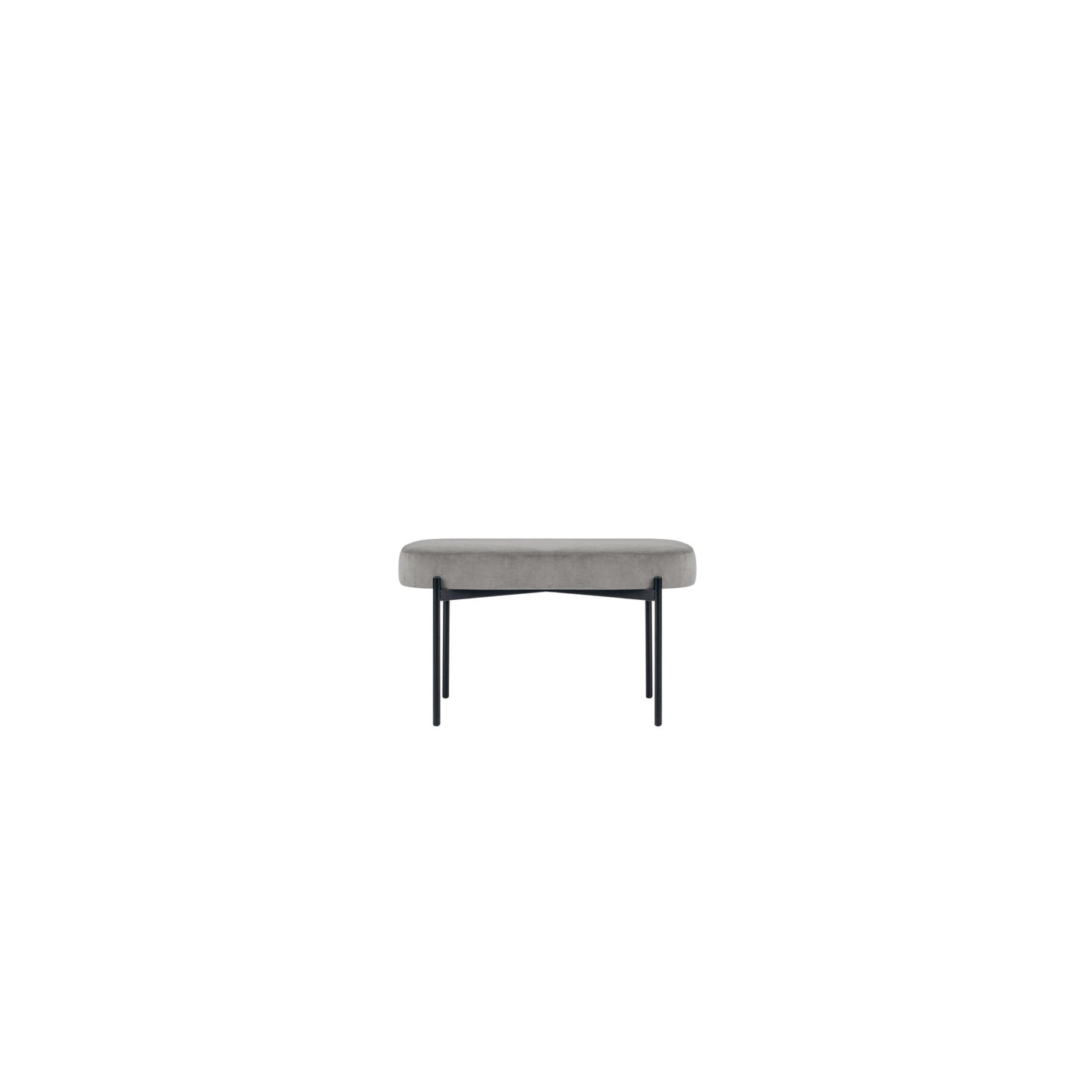 Paperflow Sitzbank GAIA 79 x 45,5 x 42 cm (B x H x T) Werkstoff des Bezuges: Samt (100 % Polyester) Material der Sitzfläche: Spanplatte grau